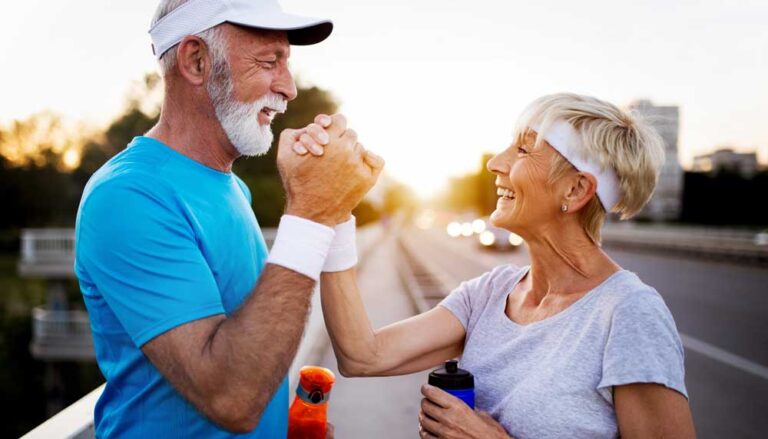 Couple after running, healthy lifestyle
